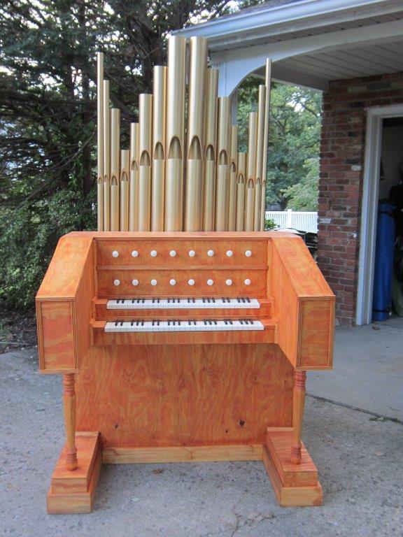 Finished pipe organ