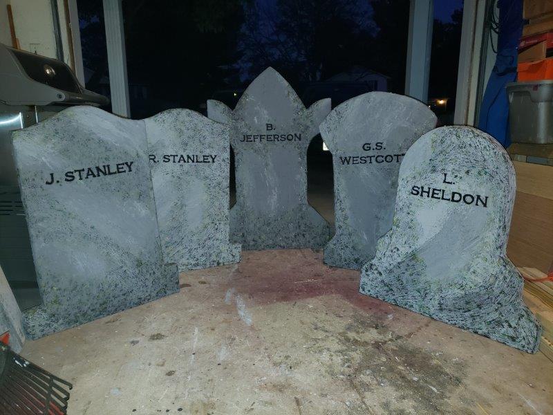 Finished tombstones
